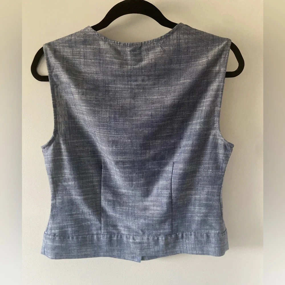 NWT Autres Filles Chambray Sleeveless Top - Picture 3 of 5
